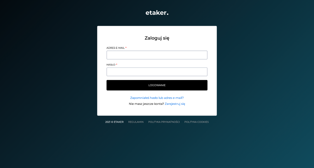 Etaker – Realizacje agencja interaktywna PAGIX