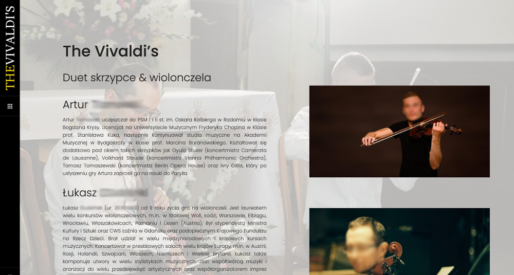 The Vivaldi's – Realizacje agencja interaktywna PAGIX